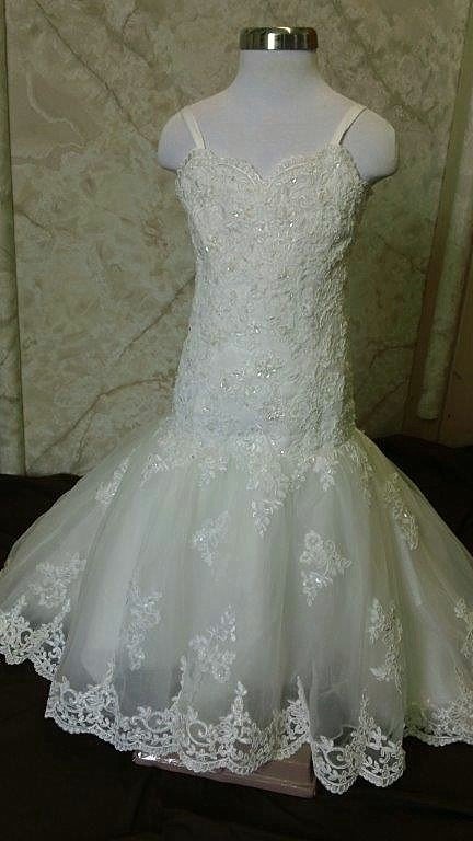 Fit and flare flower girl wedding dress